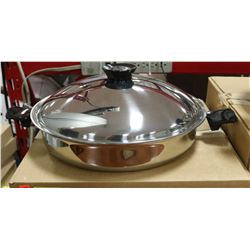 NEW ERA STAINLESS STEEL JUMBO SKILLET WITH COVER