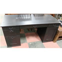 BLACK OFFICE DESK, 50 X 25 X 29