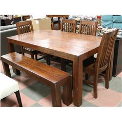 KITCHEN TABLE WITH 4 CHAIRS & BENCH SEAT