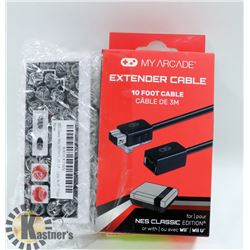 NEW CLASSIC NES MINI CONTROLLER & NEW 10' CONTROLL