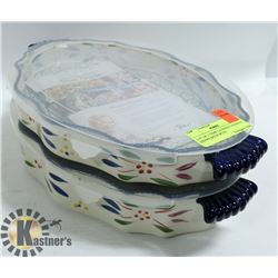 LOT OF 2 TEMP-TATIONS CASEROLE DISHES BOTH WITH