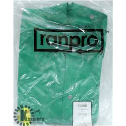 NEW RANPRO FLAME GUARD SZ L GREEN COAT