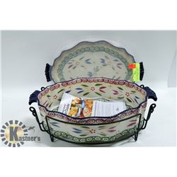 LOT OF 2 NEW TEMP-TATIONS CASEROLE DISHES 1 WITH