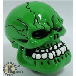 NEW GREEN SKULL STICK SHIFT COVER / KNOB