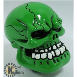 NEW GREEN SKULL STICK SHIFT COVER / KNOB
