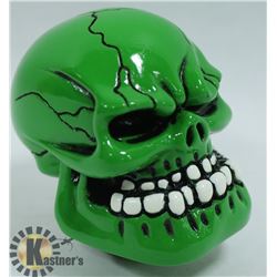 NEW GREEN SKULL STICK SHIFT COVER / KNOB