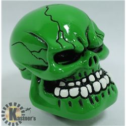 NEW GREEN SKULL STICK SHIFT COVER / KNOB