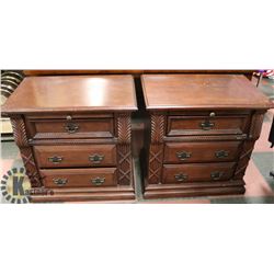 2 MATCHING NIGHT TABLES  28.5 X 18 X 28.5"