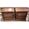 Image 1 : 2 MATCHING NIGHT TABLES  28.5 X 18 X 28.5"