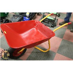 WHEEL BARROW FULL SIZE, RED AND YELLOW