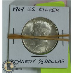 1964 U.S. KENNEDY SILVER HALF DOLLAR