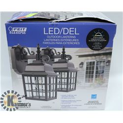 2 NEW FEIT ELECTRIC LED OUTDOOR LANTERNS