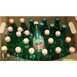 BOX OF 24 BOTTLES PERRIER, ORIGINAL & GRAPEFRUIT