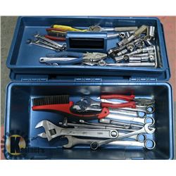 PLANO TOOL BOX AND FILLED WITH TOOLS