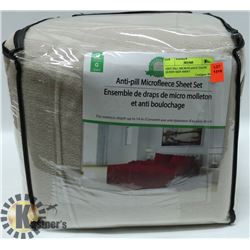 ANTI PILL MICROFLEECE TAUPE QUEEN SIZE SHEET