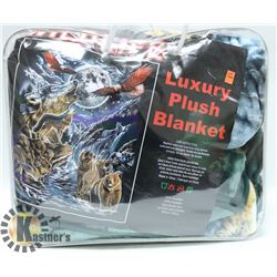 NEW 200CM X 240CM LUXURY PLUSH BLANKET
