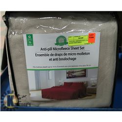 ANTI PILL MICROFLEECE TAUPE QUEEN SIZE SHEET