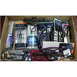 TRAY OF READING GLASSES, DIFFERENT STRENGTHS