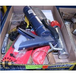 FLAT OF MISC. DRILL BITS, TAPS AND MISC. TOOLS