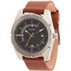Image 13 : NEW DIESEL BLACK DIAL TAN LEATHER 44MM WATCH.