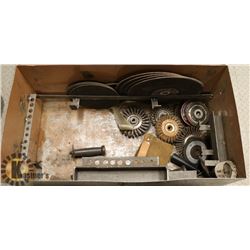 LARGE METAL TOOL CHEST WITH GRINDER ATTACHMENTS