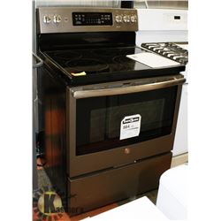 GE 30" SLATE FINISH SELF CLEANING CONVECTION RANGE