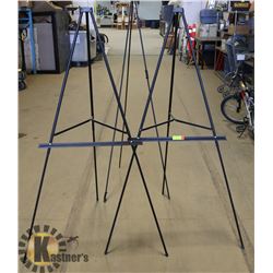 LOT OF 3 EASELS - 2 ART EASELS AND ONE COLLAPSIBLE
