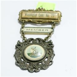 1800S MASONIC WASHINGTON COURT SHIP MEDAL