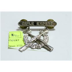 VINTAGE MILITARIA RIFLE EXPERT BADGE