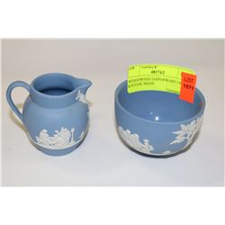 WEDGEWOOD JASPERWARE CREAM & SUGAR, MADE