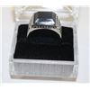 Image 1 : MENS BLACK STONE RING SIZE 10