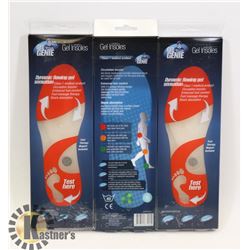 3 PAIRS OF NEW GEL GENIE SIZE MEDIUM