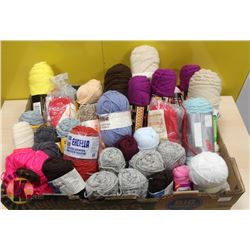 FLAT OF ASSORTED YARN