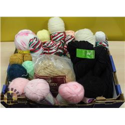 FLAT OF ASSORTED YARN