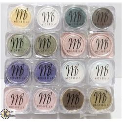 16 MICABELLA NATURAL MINERAL EYE SHADOW, ASSORTED