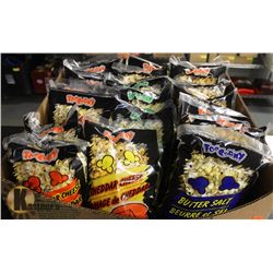 BOX OF TOPCORNY CHEDDAR, DILL PICKLE & BUTTERY