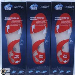 3 PAIRS OF NEW SZ L  MENS (7-13 ) GEL GENIE INSOLE
