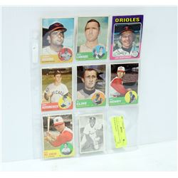 LOT OF 8 1960S BASEBALL CARDS WITH BOB GIBSON