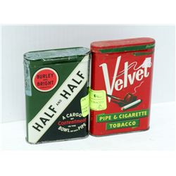 PAIR OF ANTIQUE POCKET TOBACCO TINS