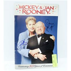 AUTOGRAPHED MICKEY ROONEY PLAYBOOK