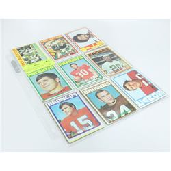 LOT OF 16 1972 TOPPS NFL FOOTBALL CARDS