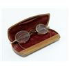 Image 1 : 1800S GOLD RIMMED WIRE GLASSES WITH CASE