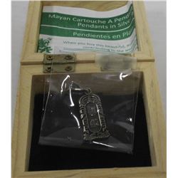 .925 MAYAN CARTOUCHE PENDANT -