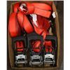 Image 1 : BOX W/ 4 NEW SNAP-ON RATCHET STRAPS  -