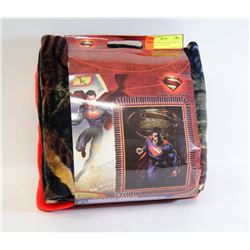 NEW SUPERMAN MAN OF STEEL NO SEW FLEECE THROW KIT