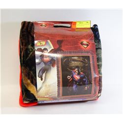 NEW SUPERMAN MAN OF STEEL NO SEW FLEECE THROW KIT