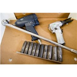 BOX W/MECHANICS AIR TOOL SET INCL.