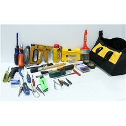 DEWALT CANVAS TOOLBAG FULL OF TOOLS