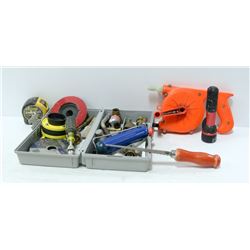 LARGE FLAT OF SOLDERING TOOLS & SUPPLIES