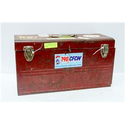 BEECH RED STEEL 3-DRAWER TOOL BOX FULL